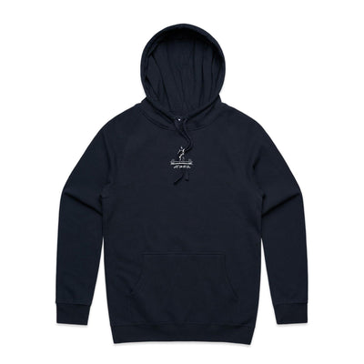 IT NEVER GETS EASIER - Mens Pocket Hoodie - BACK PRINT