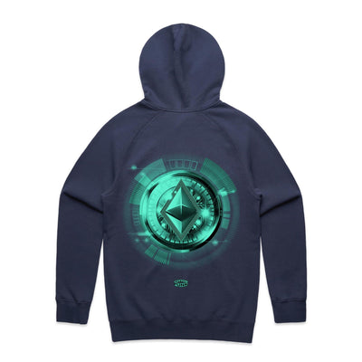 ETHEREUM III - Mens Pocket Hoodie - BACK PRINT