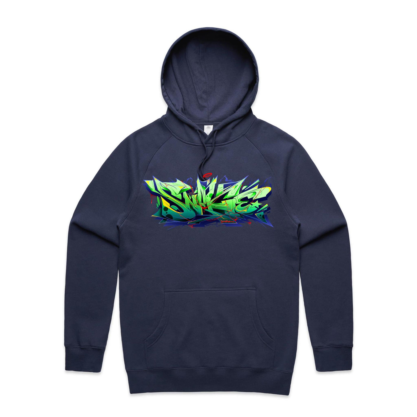 SNAKE (R) - Mens Pocket Hoodie - FRONT PRINT