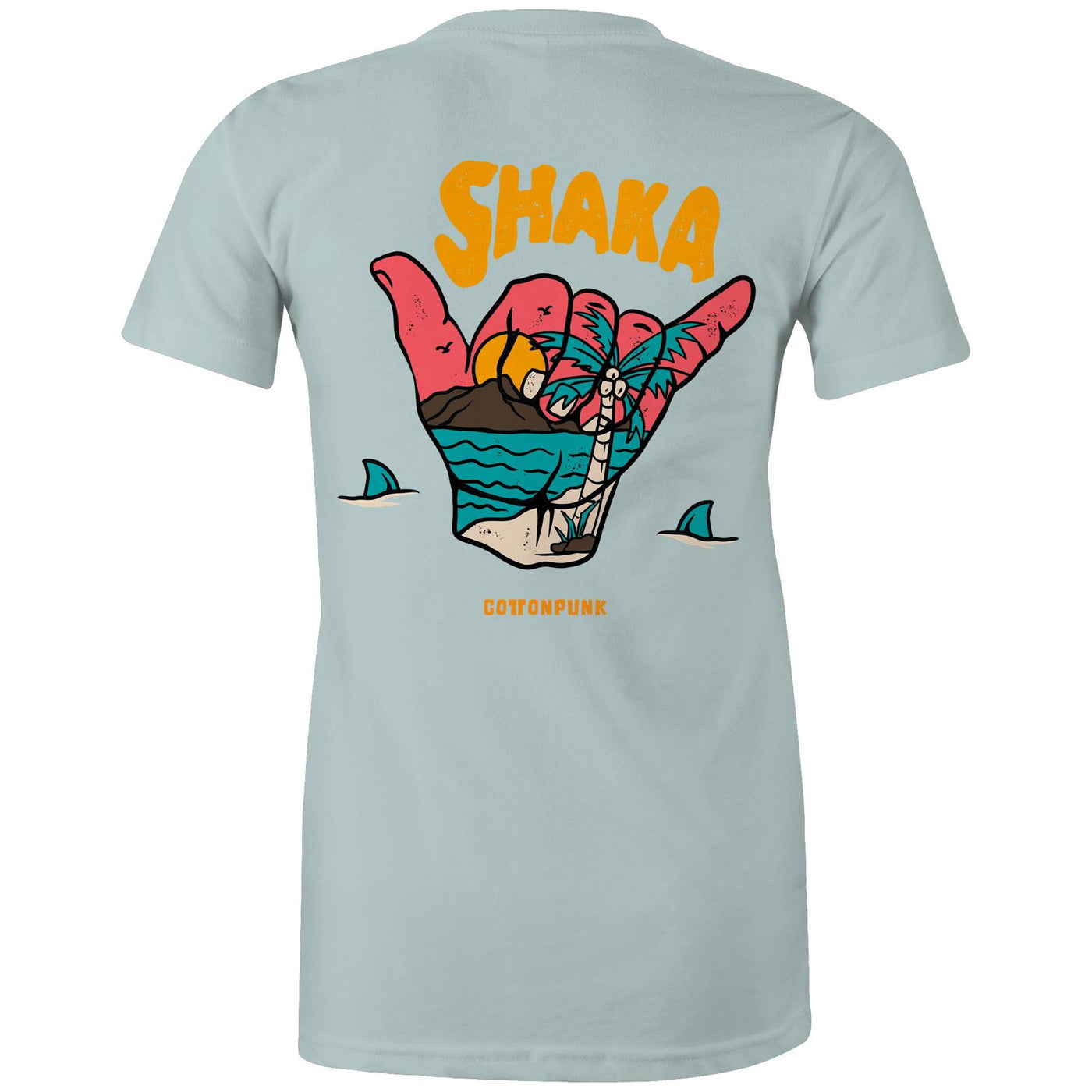 SHAKA (W) - Womens T-Shirt - BACK PRINT