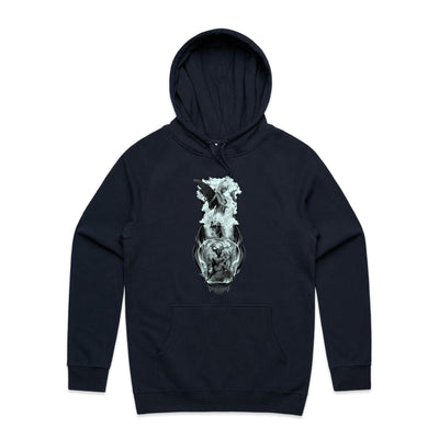 BETWEEN HEAVEN & HELL - Mens Pocket Hoodie - FRONT PRINT