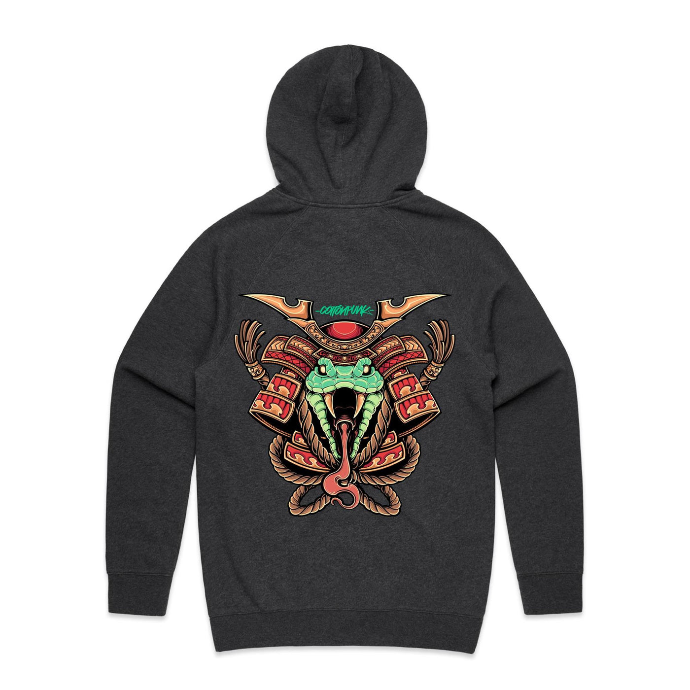 SPIRIT SNAKE - Mens Pocket Hoodie - BACK PRINT