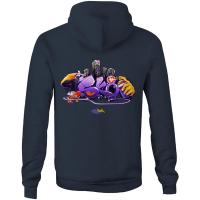 SK8 - Mens Pocket Hoodie - BACK PRINT