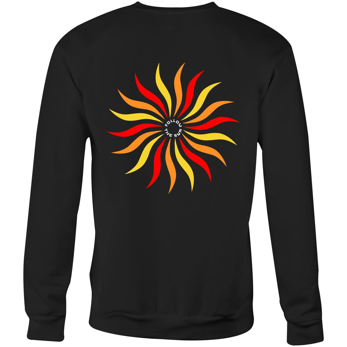 FOLLOW THE SUN - Mens Sweatshirt - BACK PRINT