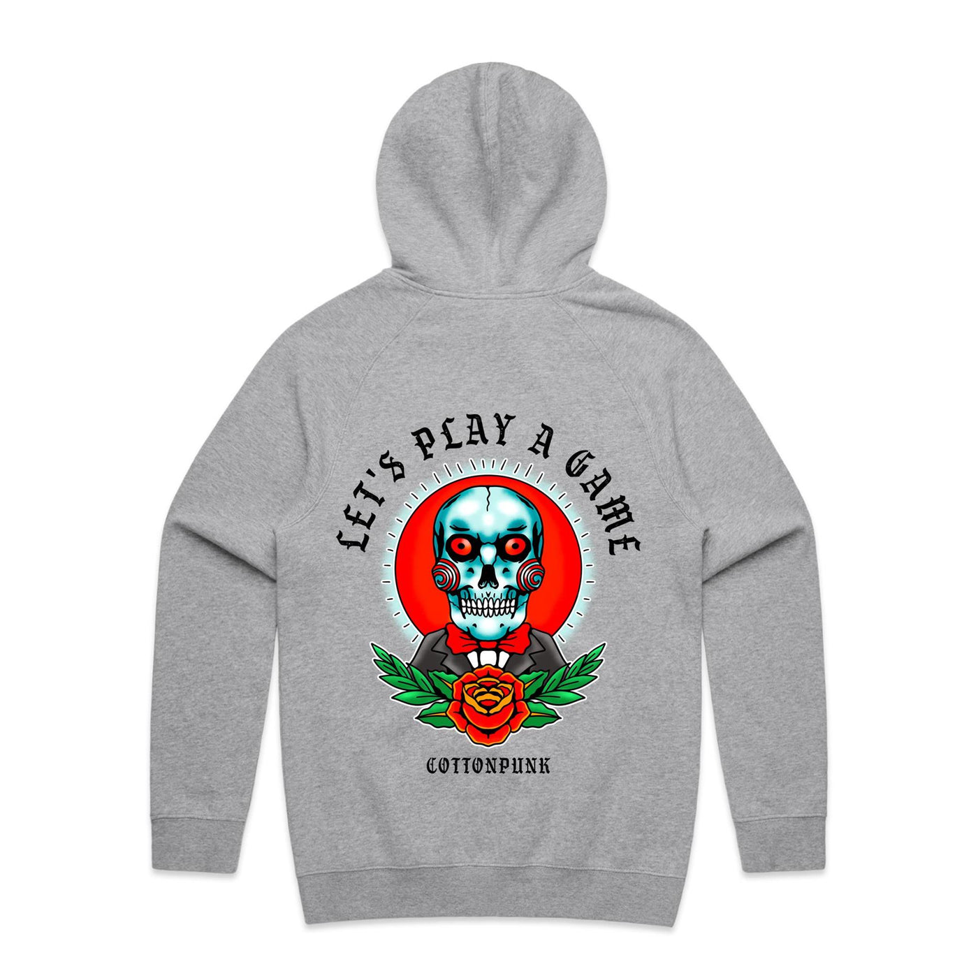 LET'S PLAY A GAME - Mens Pocket Hoodie - BACK PRINT