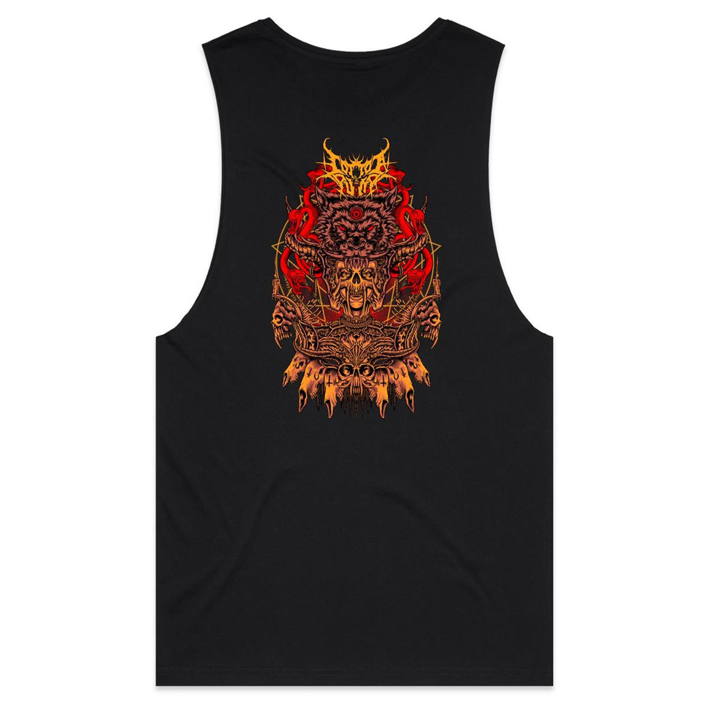 ALMOST HUMAN II - Mens Sleeveless T-Shirt - BACK PRINT