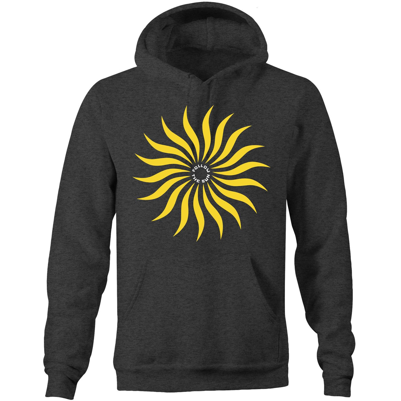 FOLLOW THE SUN II - Mens Pocket Hoodie - FRONT PRINT