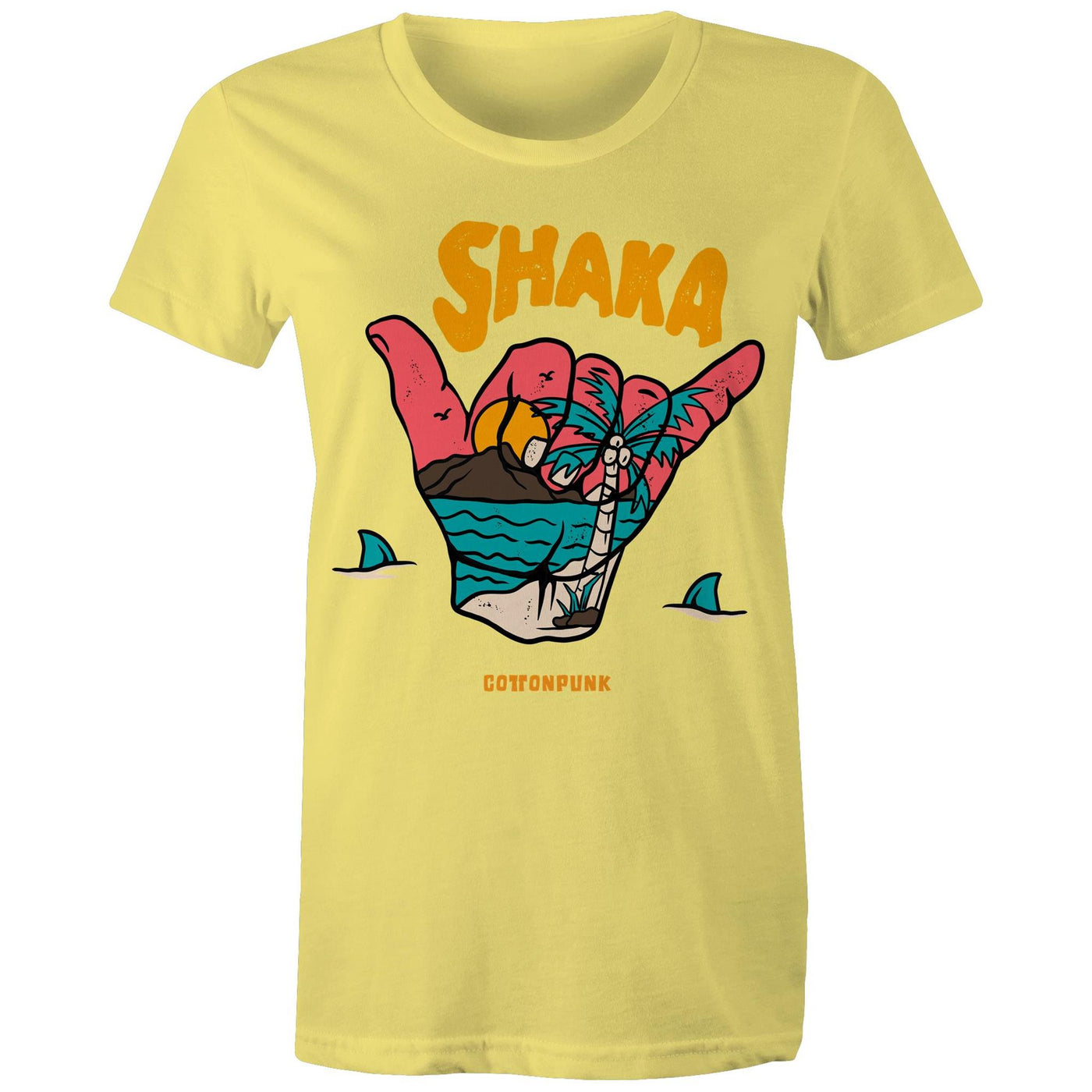 SHAKA (W) - Womens T-Shirt - FRONT PRINT