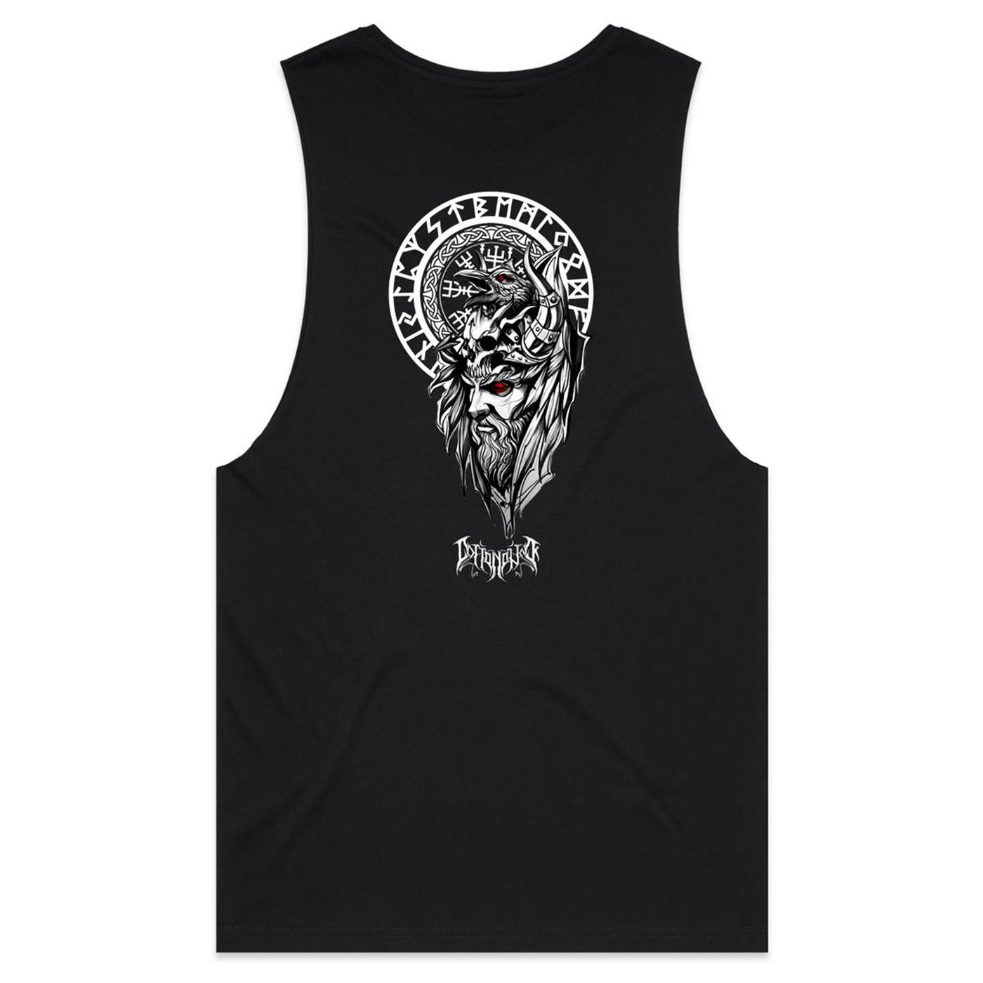 DARK WARRIOR - Mens Sleeveless T-Shirt - BACK PRINT