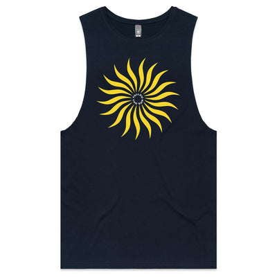 FOLLOW THE SUN II - Mens Sleeveless T-Shirt - FRONT PRINT