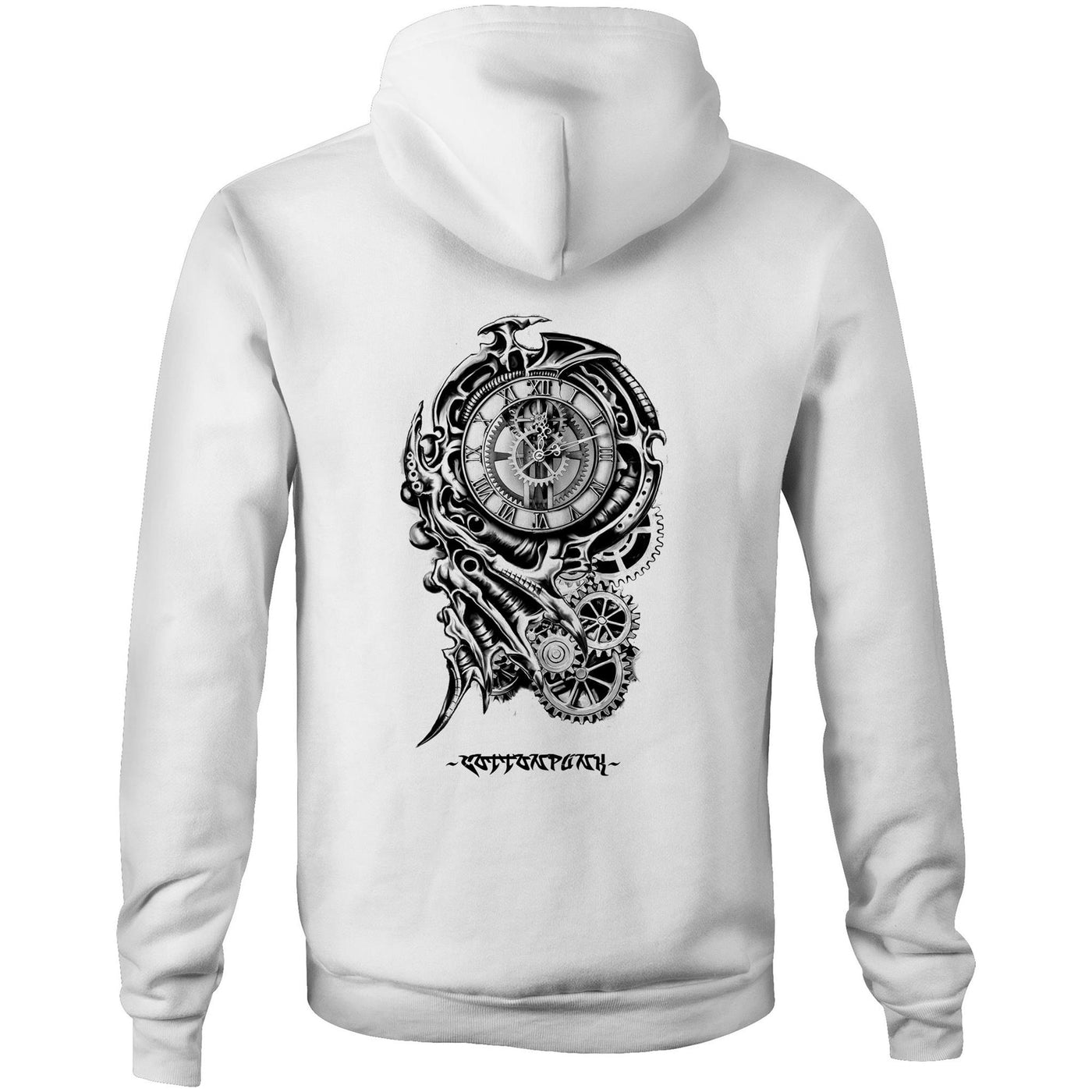 TIME KILLA 2 - Mens Pocket Hoodie - BACK PRINT