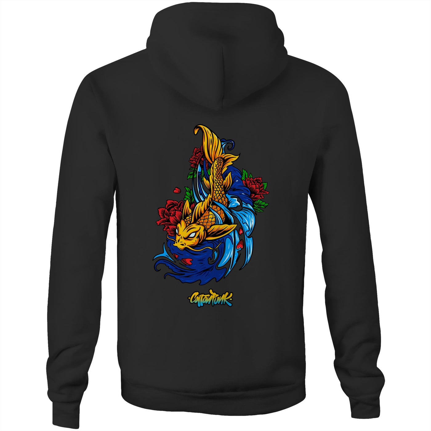 KOI - Mens Pocket Hoodie - BACK PRINT