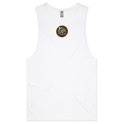 BASS IN YOUR FACE II - Mens Sleeveless T-Shirt - BACK PRINT