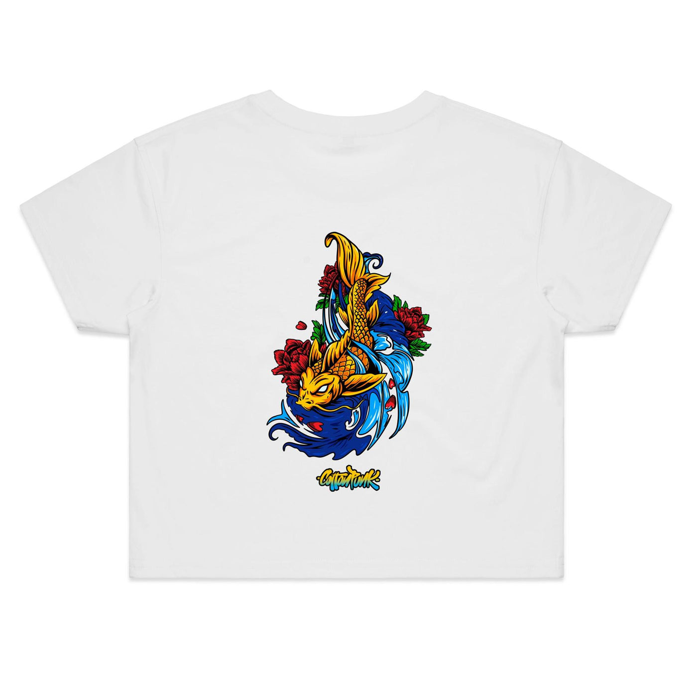 KOI (W) - Womens Crop T-Shirt - BACK PRINT