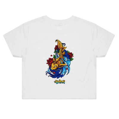 KOI (W) - Womens Crop T-Shirt - BACK PRINT