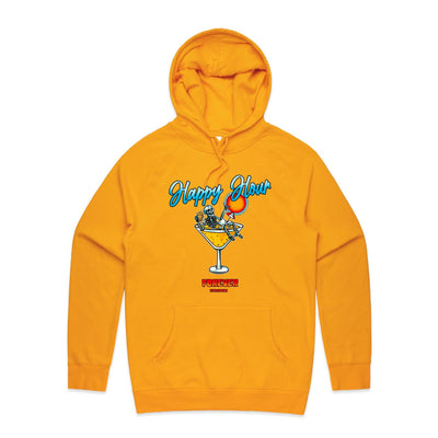 HAPPY HOUR FOREVER  - Mens Pocket Hoodie - FRONT PRINT