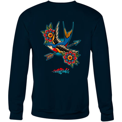 BIRD OF PREY - Mens Sweatshirt - BACK PRINT