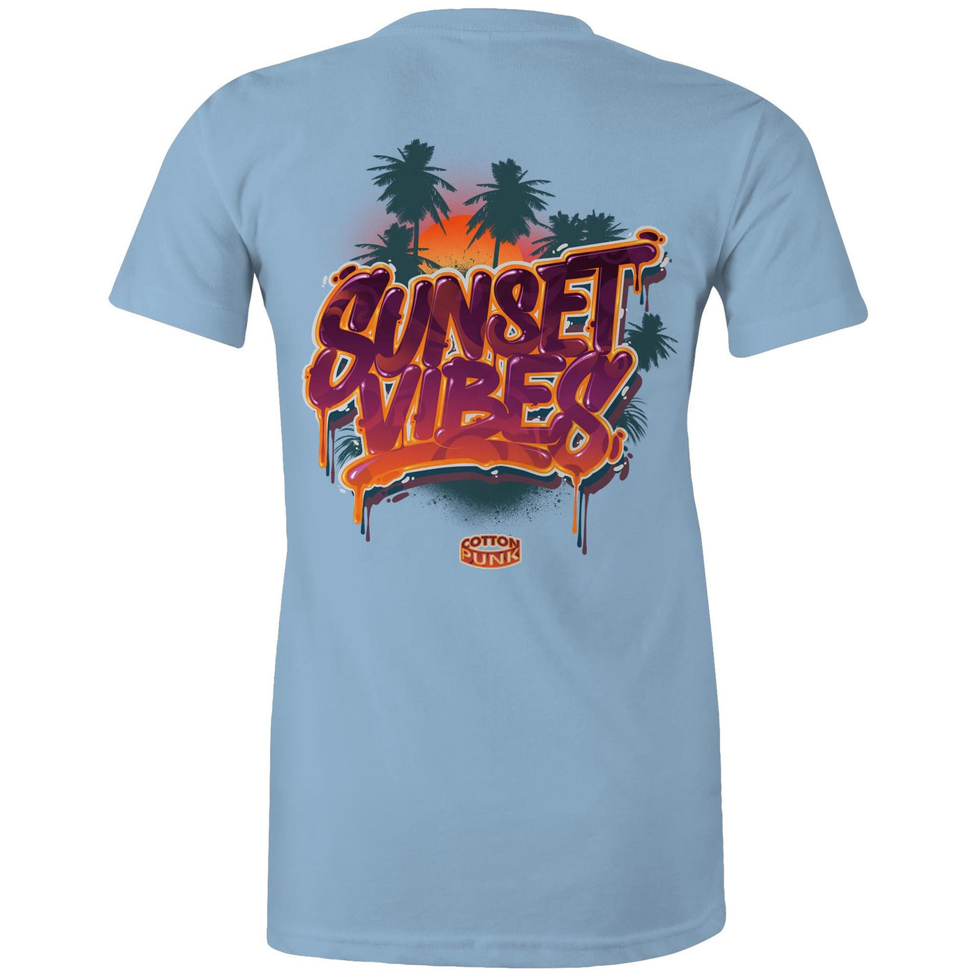 SUNSET VIBES (W) - Womens T-Shirt - BACK PRINT