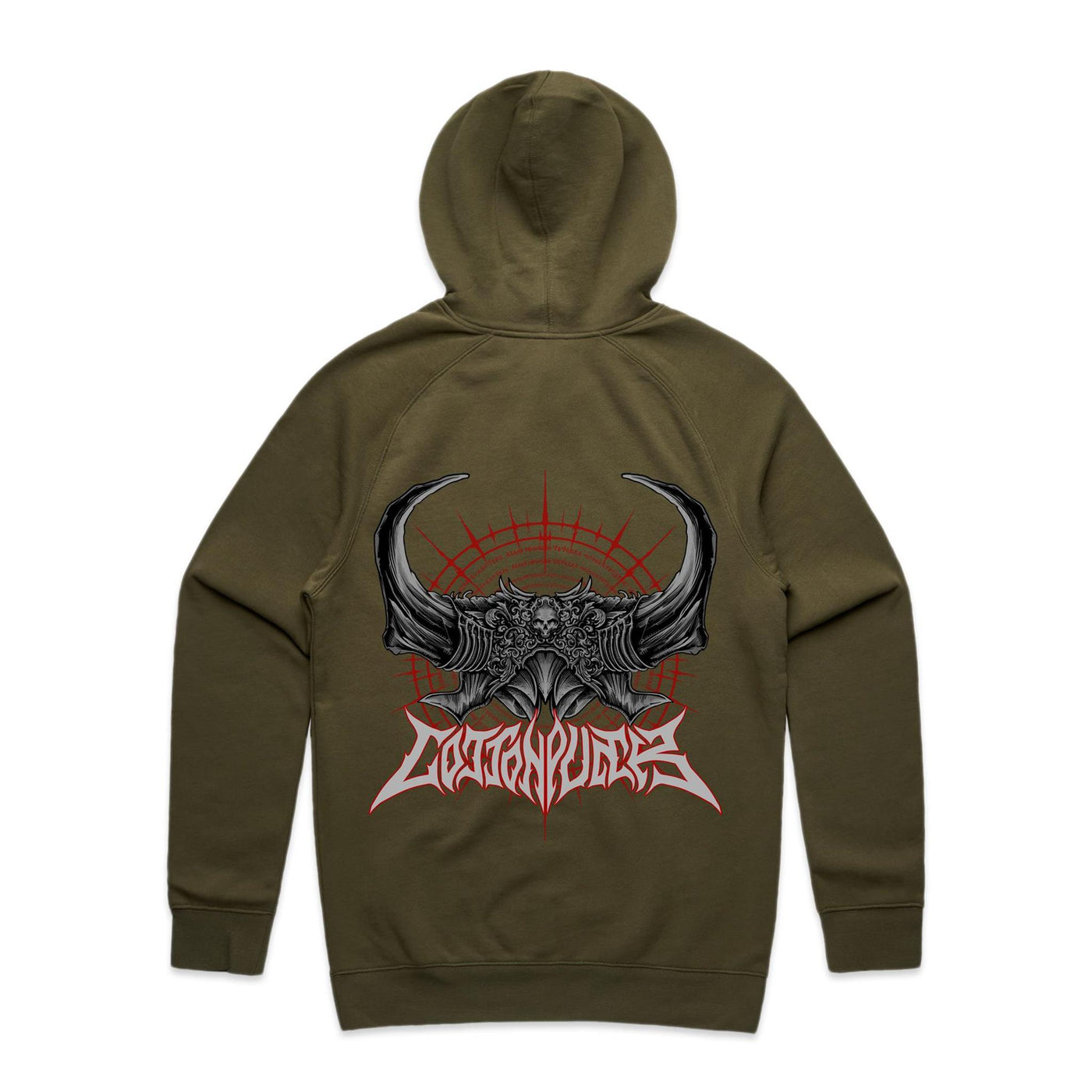 BLACK SPELL - Mens Pocket Hoodie - BACK PRINT