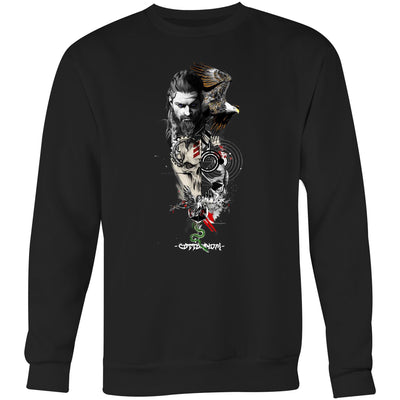 WARRIOR - Mens Sweatshirt - FRONT PRINT