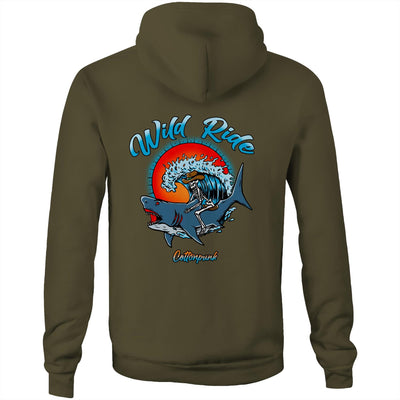 WILD RIDE - Mens Pocket Hoodie - BACK PRINT