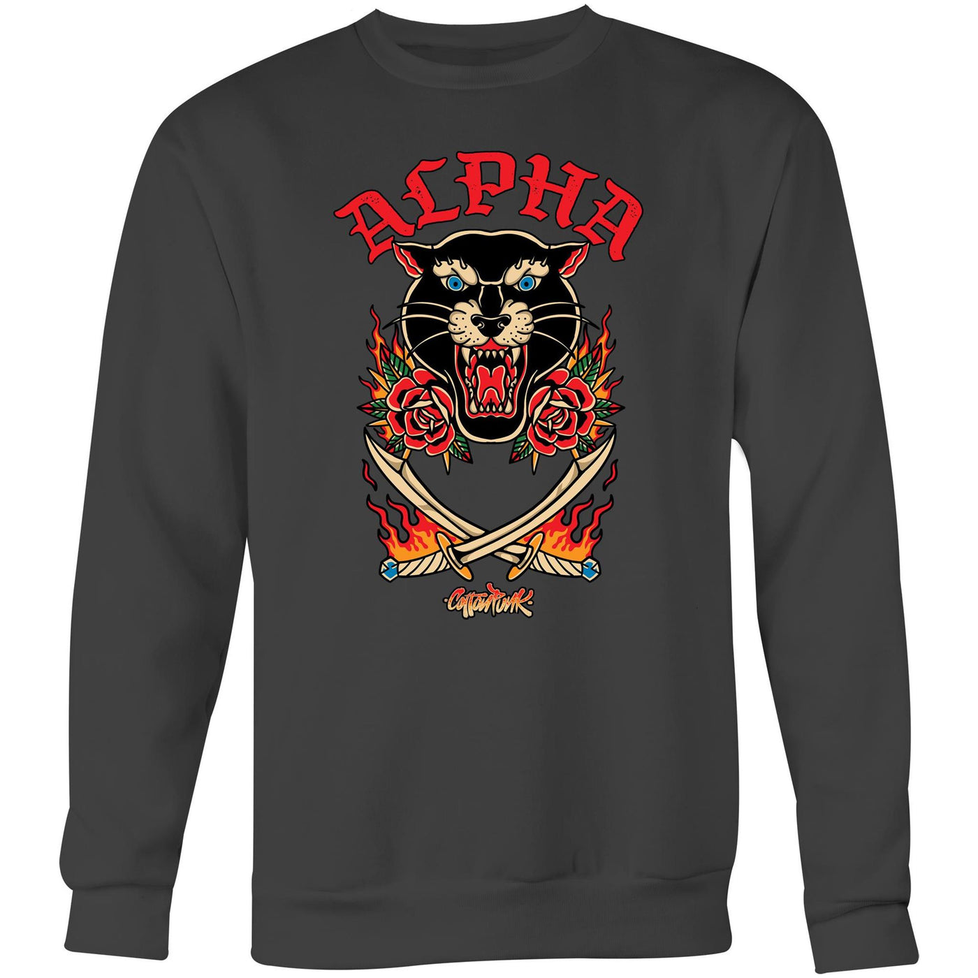 ALPHA - Mens Sweatshirt - FRONT PRINT