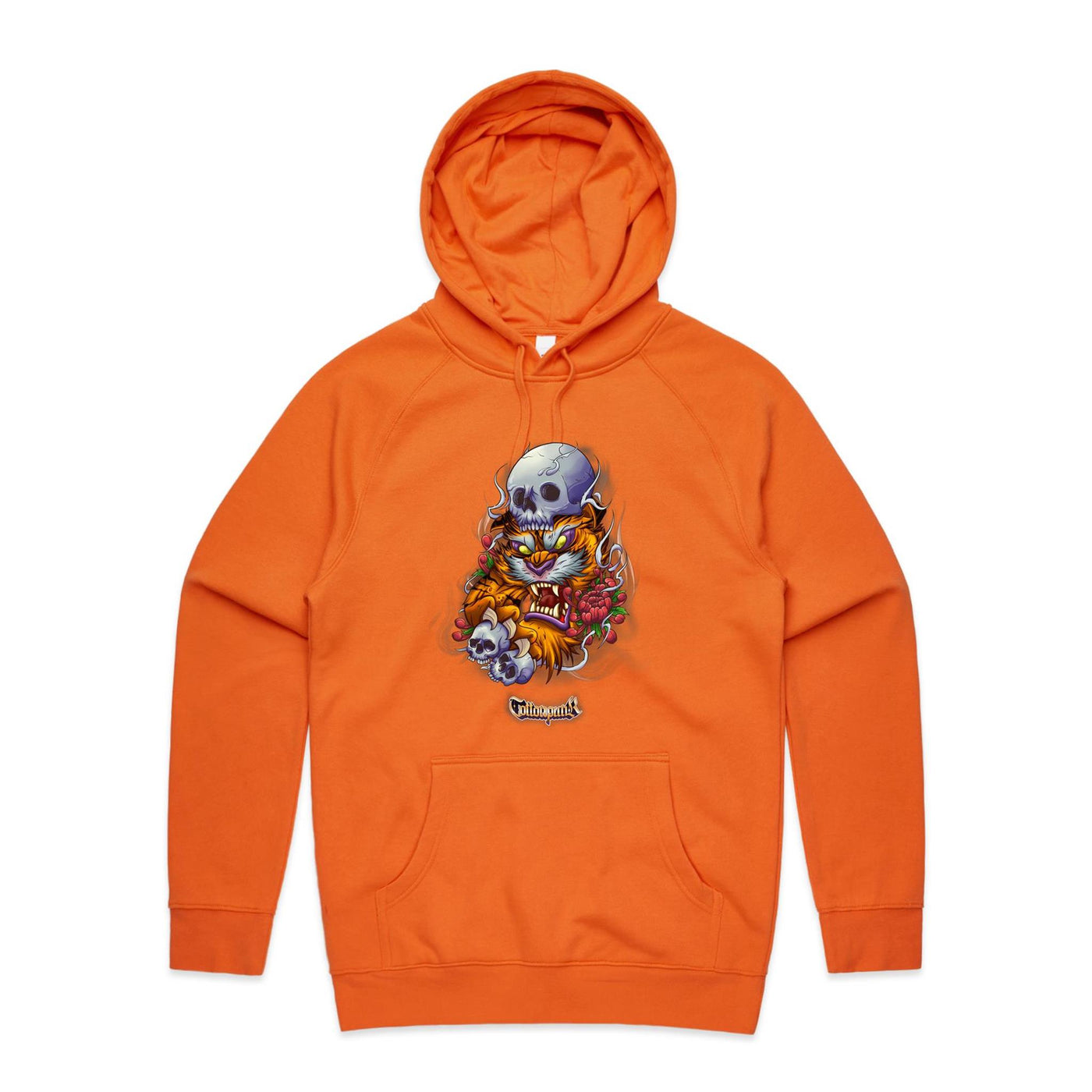 TIGER - Mens Pocket Hoodie - FRONT PRINT