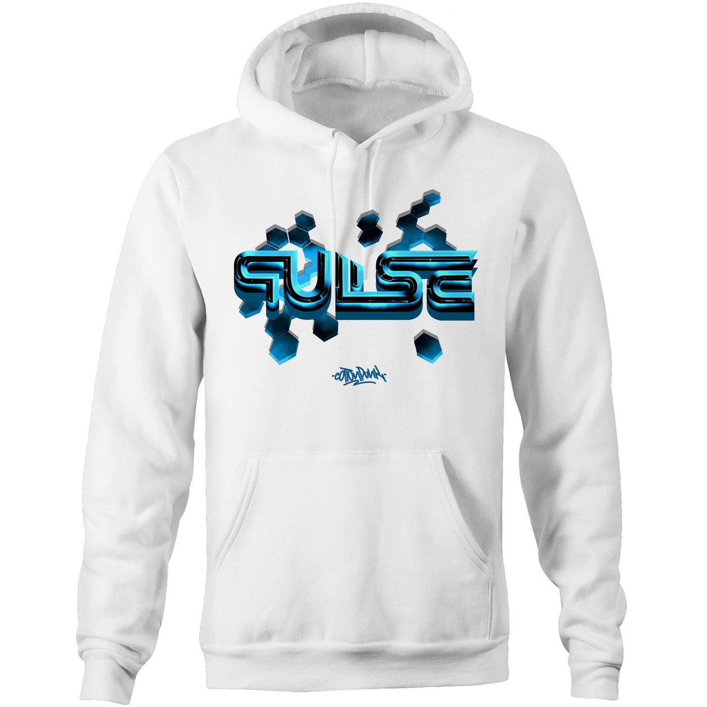 PULSE - Mens Pocket Hoodie - FRONT PRINT