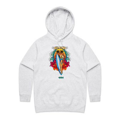 ONE LOVE (W) - Womens Pocket Hoodie - FRONT PRINT