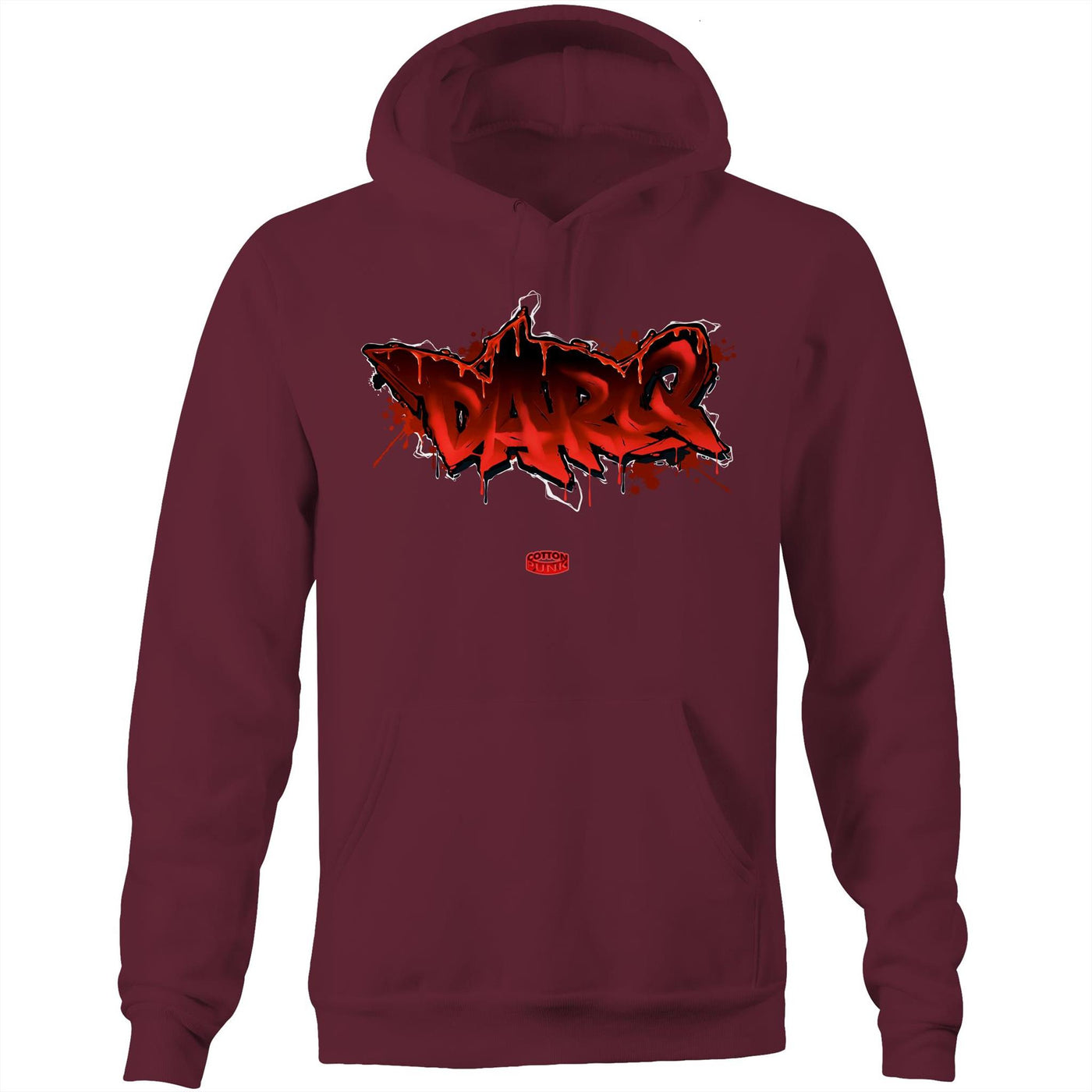 DARQ - Mens Pocket Hoodie - FRONT PRINT