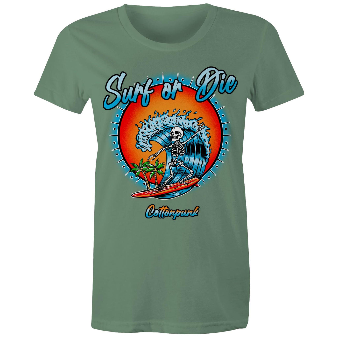 DYING FOR A SURF (W) - Womens T-Shirt - FRONT PRINT