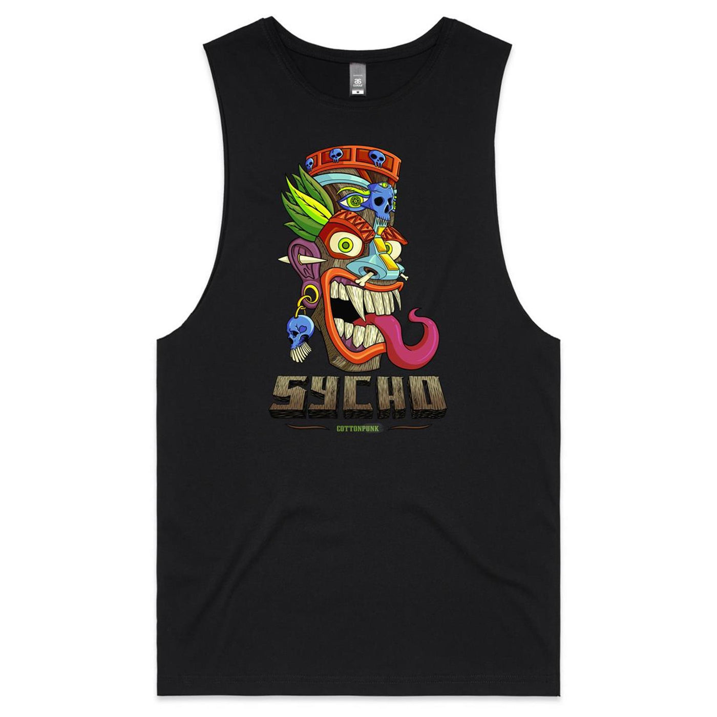 SYCHO - Mens Sleeveless T-Shirt - FRONT PRINT