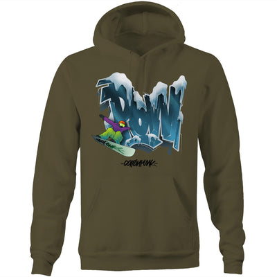 POW - Mens Pocket Hoodie - FRONT PRINT