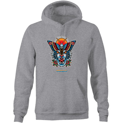 TIGERMOTH - Mens Pocket Hoodie - FRONT PRINT