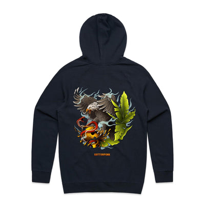 EAGLE - Mens Pocket Hoodie - BACK PRINT