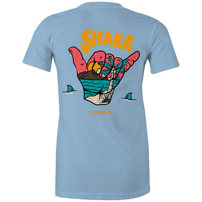 SHAKA (W) - Womens T-Shirt - BACK PRINT