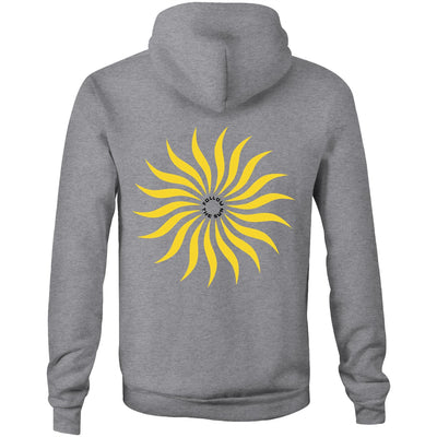 FOLLOW THE SUN II - Mens Pocket Hoodie - BACK PRINT