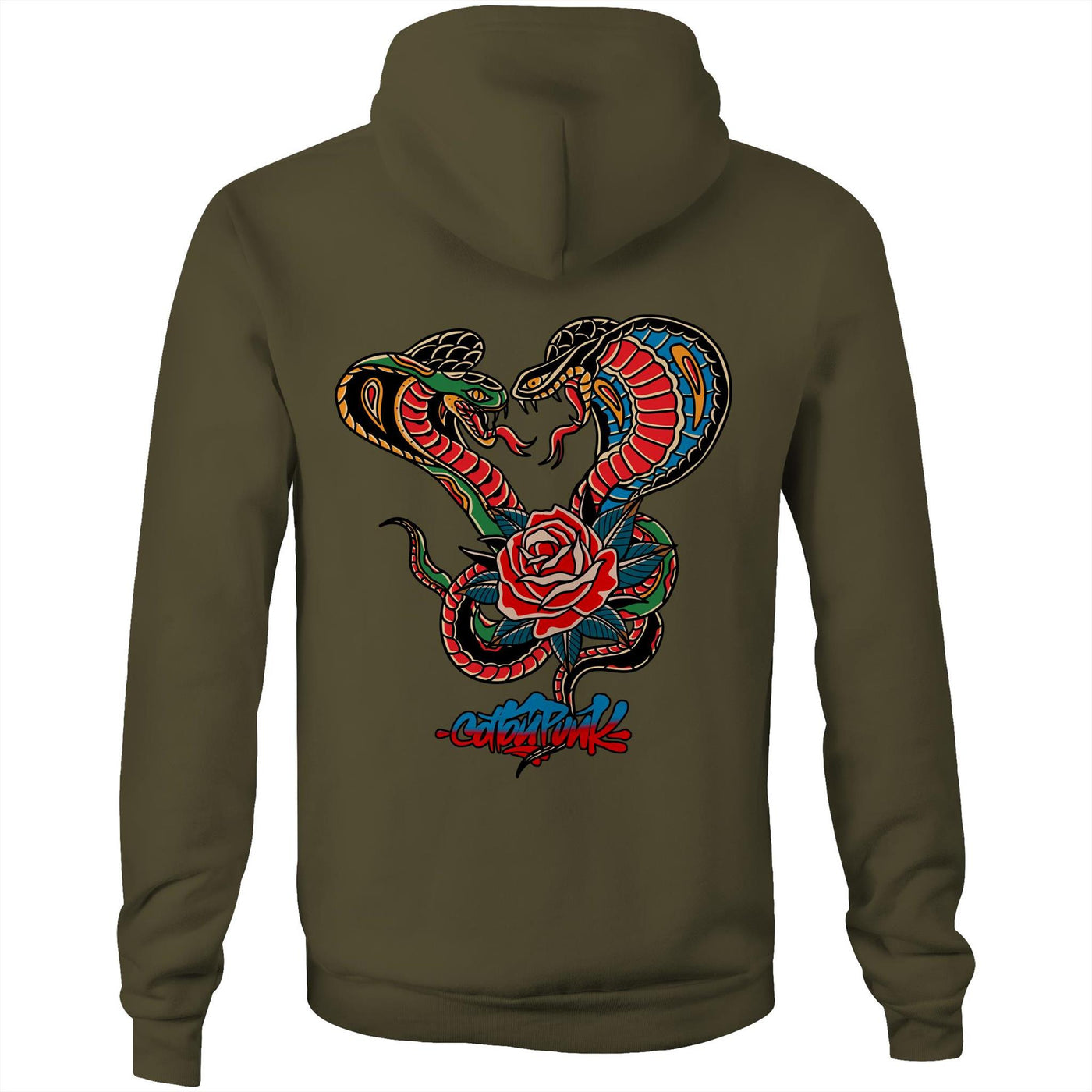 ROMANCE AIN'T DEAD - Mens Pocket Hoodie - BACK PRINT