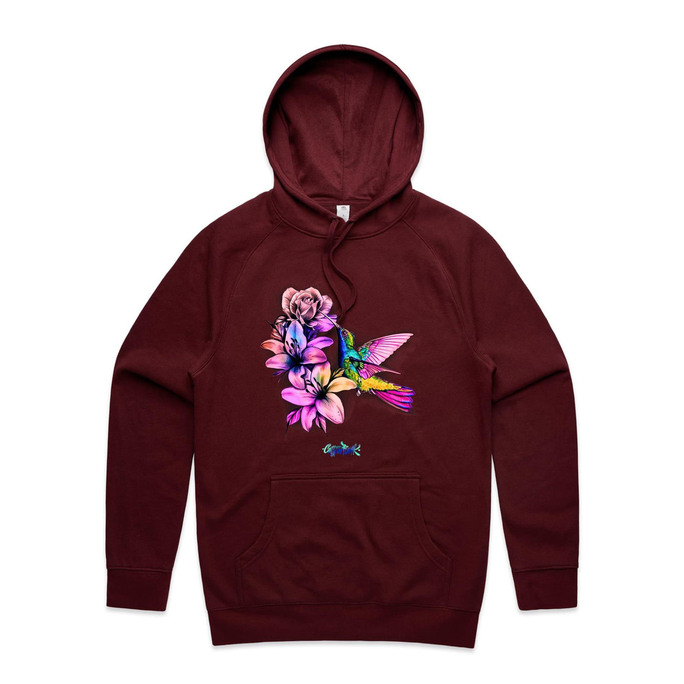 HUMMINGBIRD - Womens Pocket Hoodie - FRONT PRINT