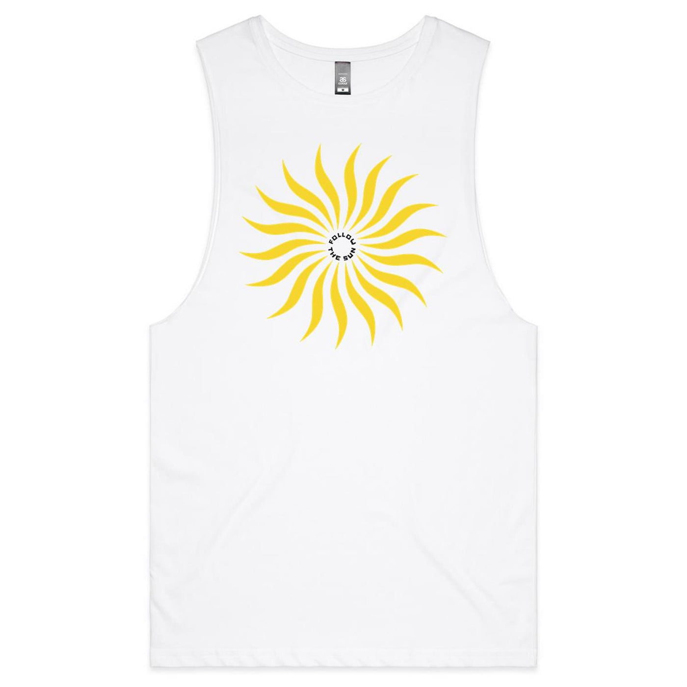 FOLLOW THE SUN II - Mens Sleeveless T-Shirt - FRONT PRINT