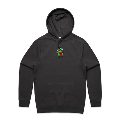 SNAKE (R) - Mens Pocket Hoodie - BACK PRINT