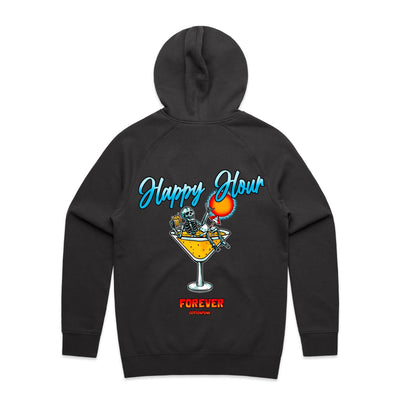 HAPPY HOUR FOREVER  - Mens Pocket Hoodie - BACK PRINT