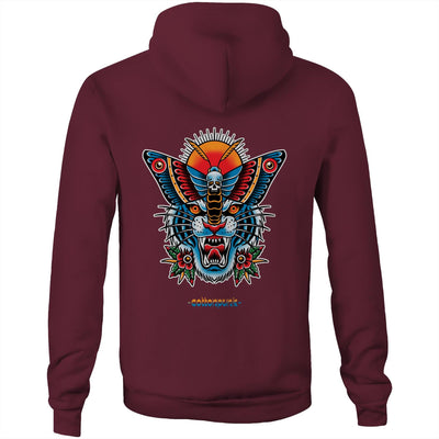 TIGERMOTH - Mens Pocket Hoodie - BACK PRINT