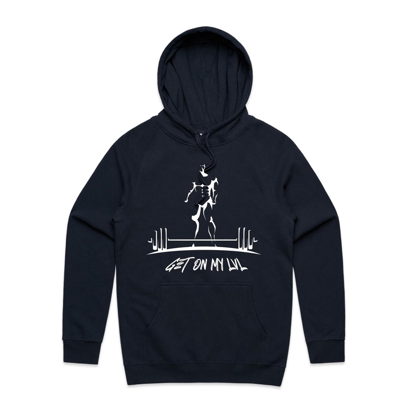 GET ON MY LVL - Mens Pocket Hoodie - FRONT PRINT