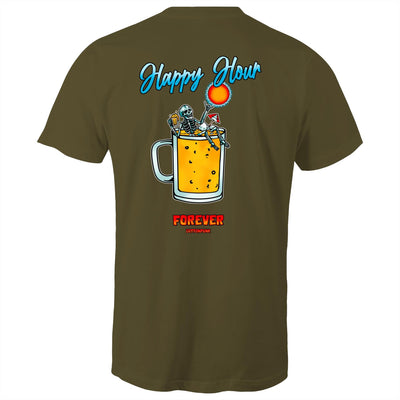 IS IT STILL HAPPY HOUR? - Mens T-Shirt - BACK PRINT