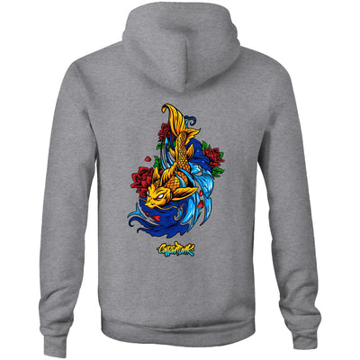 KOI - Mens Pocket Hoodie - BACK PRINT