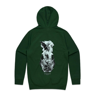 BETWEEN HEAVEN & HELL - Mens Pocket Hoodie - BACK PRINT