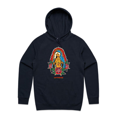 PRAY FOR BETTER TIMES - Mens Pocket Hoodie - FRONT PRINT