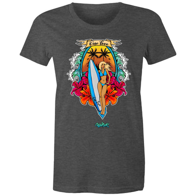 ONE LOVE (W) - Womens T-Shirt - FRONT PRINT