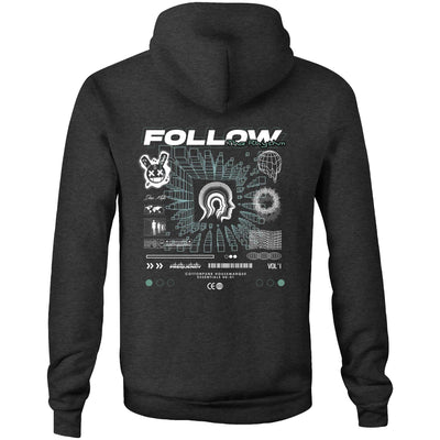 FREQUENCY - Mens Pocket Hoodie - BACK PRINT